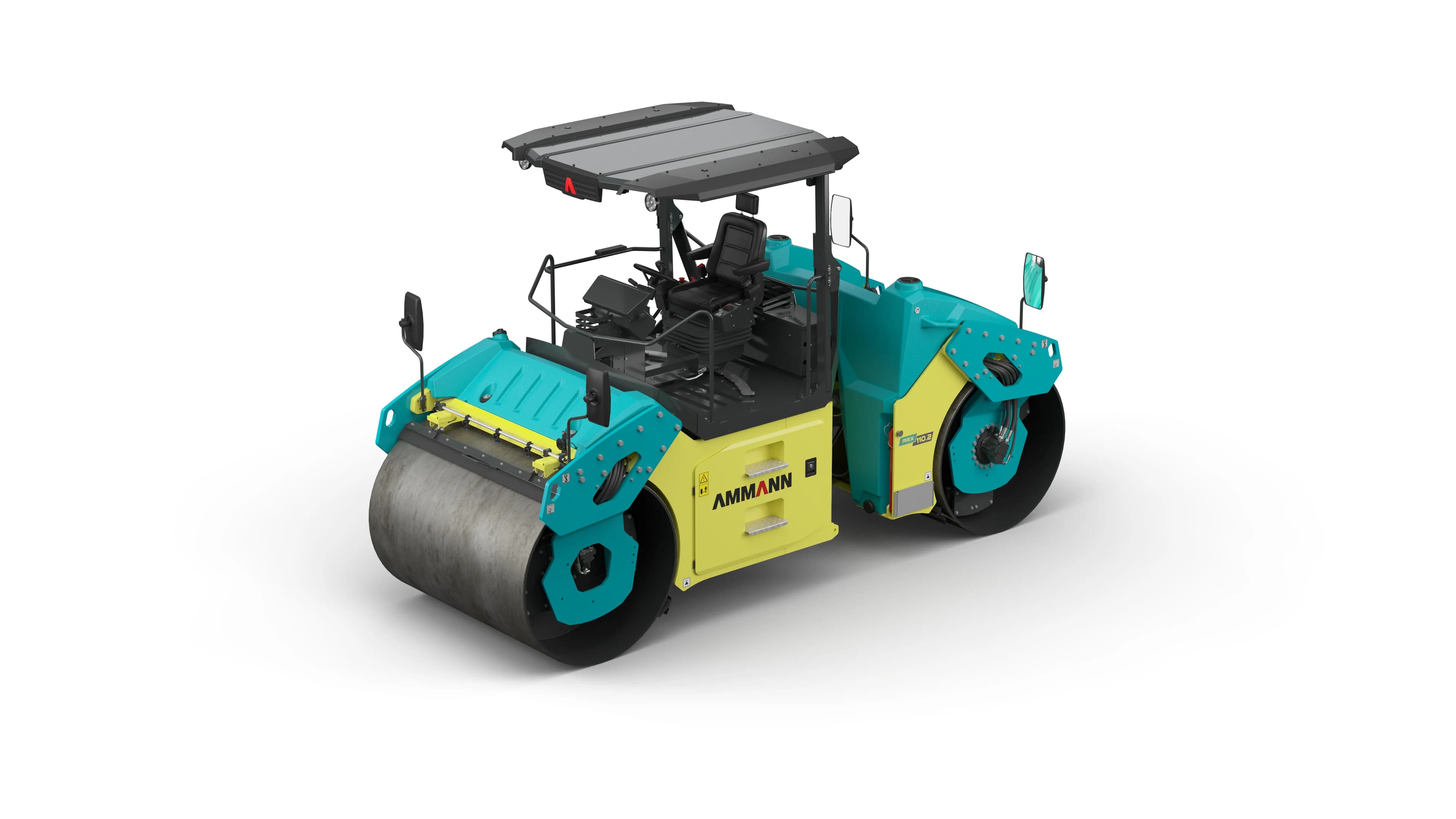 Ammann ARX 110.2-2 articulated tandem roller with foldable hard canopy